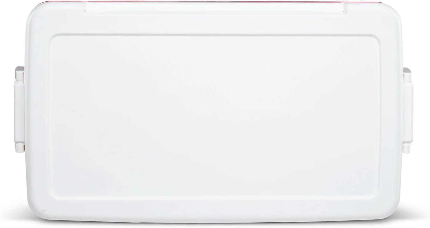 Red Heavy-Duty Portable Ice Chest Cooler with Airtight Lid