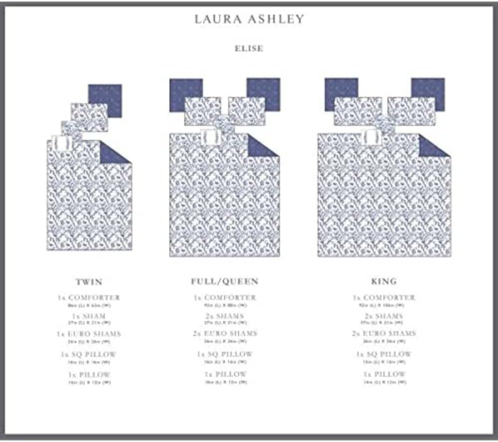 Navy Elise Comforter Set - Laura Ashley