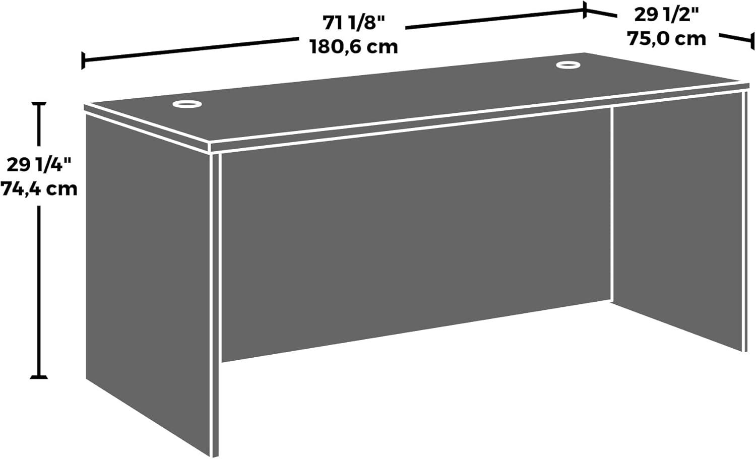 Noble Elm Executive Desk with Power Outlet