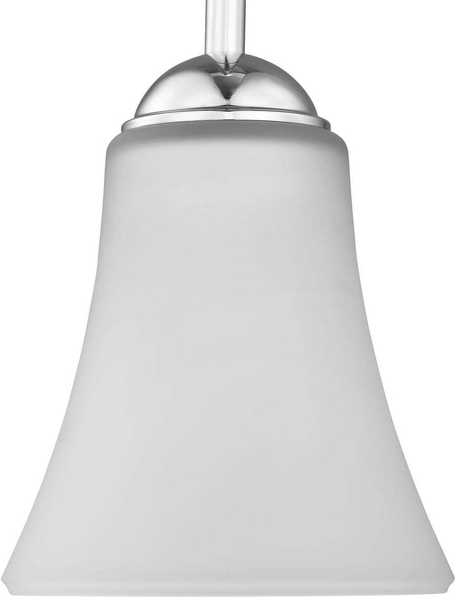 Progress Lighting, Angelic Collection, 1-Light Mini-Pendant, Polished Chrome, Etched Glass Shade