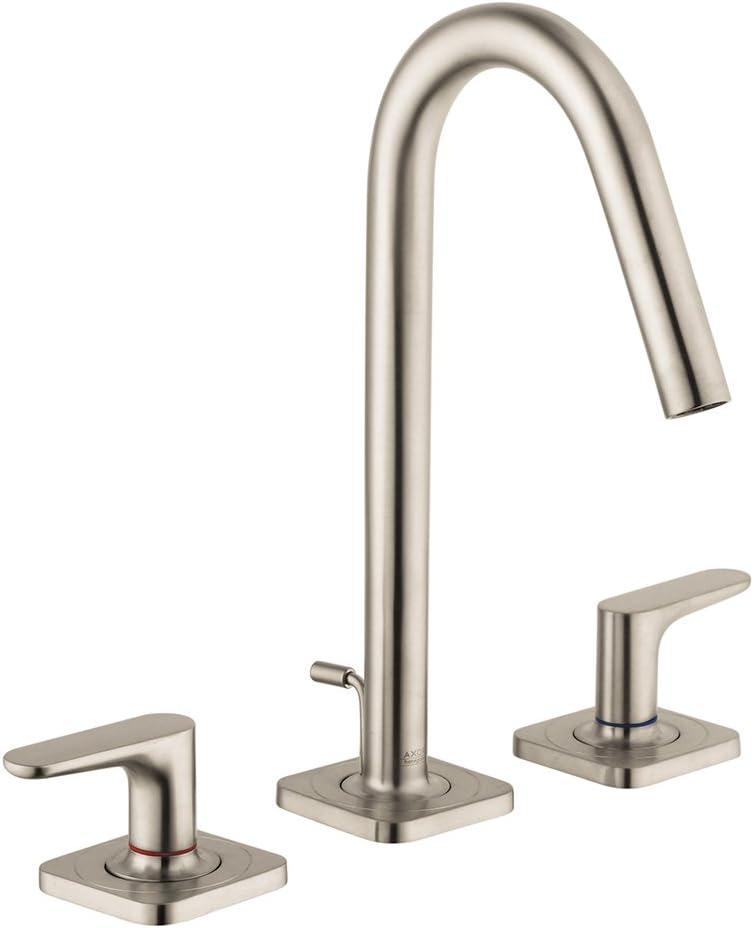 Eco-Friendly Modern Brushed Nickel 2-Handle Widespread Bathroom Faucet