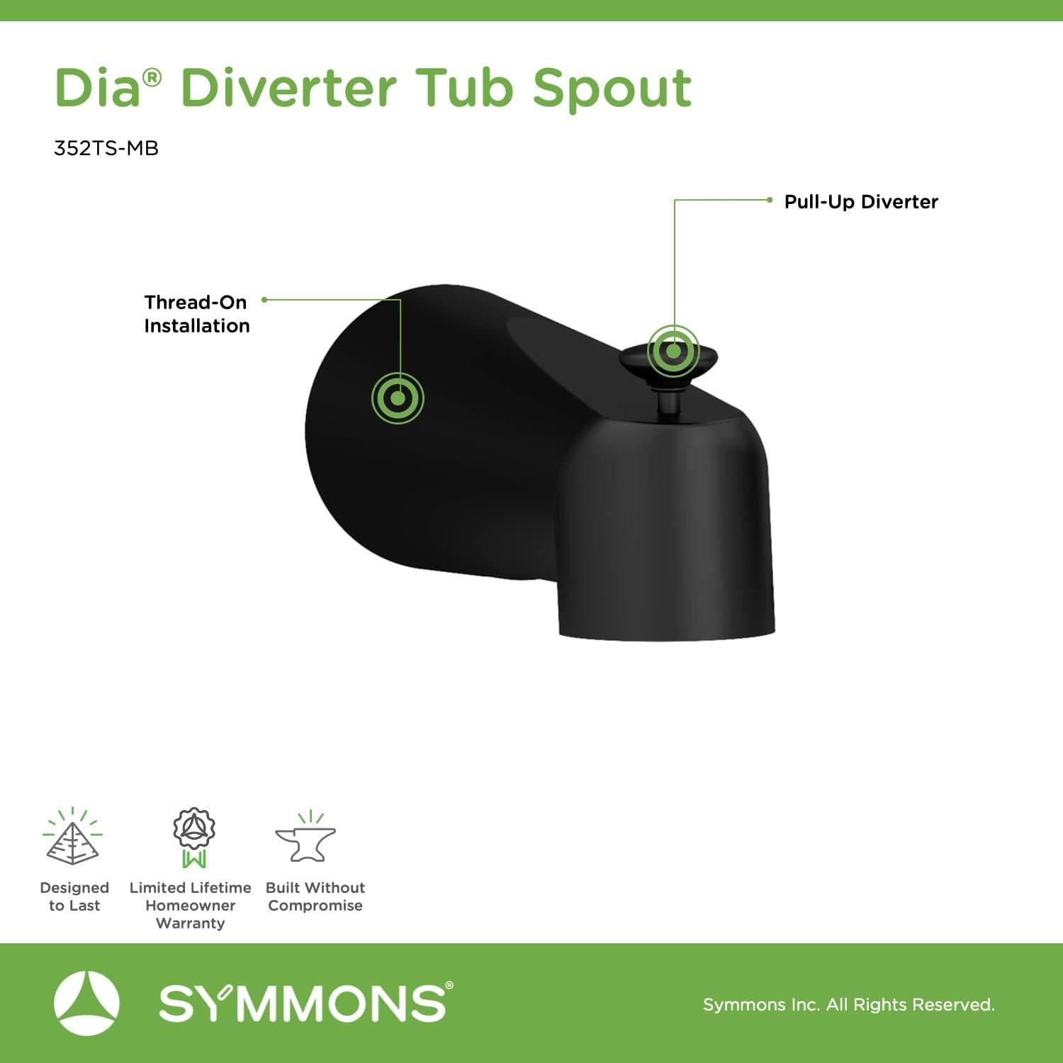 Dia Bathroom Tub Spout with Diverter