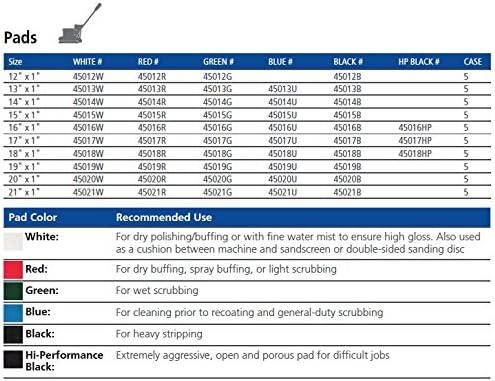 20-Inch Black Heavy Duty Floor Stripping Pads