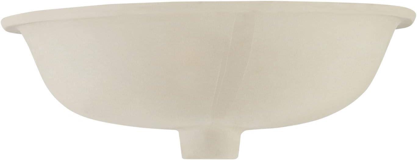 19" Mangrove Oval Porcelain Undermount Bathroom Sink