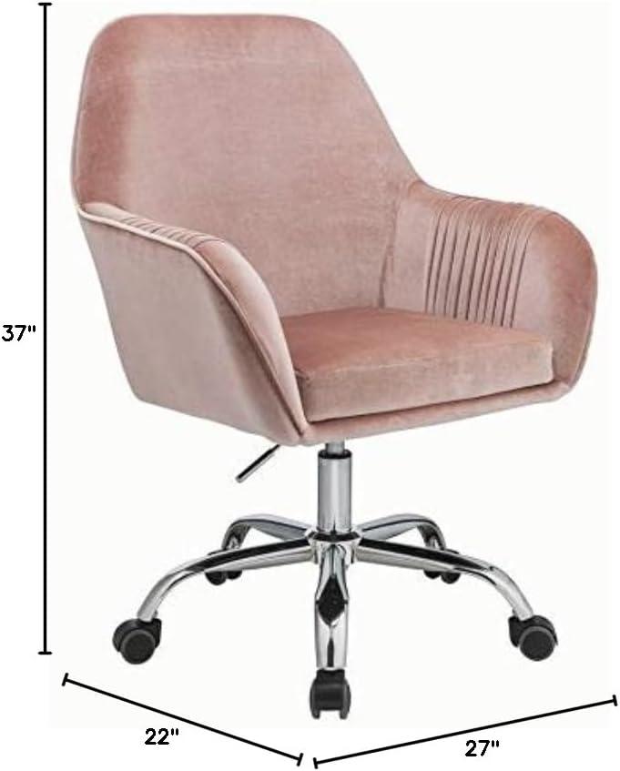 ACME Eimer Office Chair in Peach and Chrome