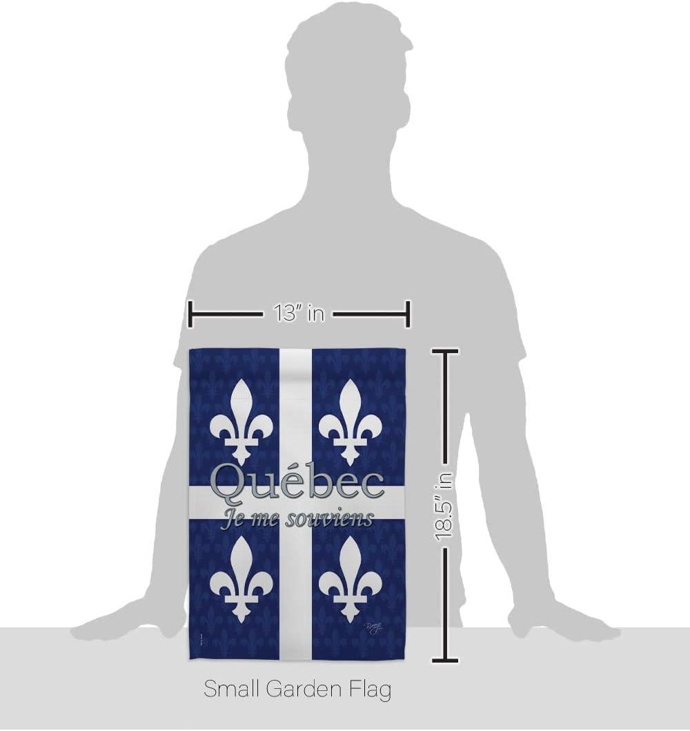 Quebec Blue and White Double-Sided Garden Flag