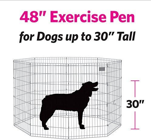 New World Pet Products B558-48 Parque Infantil Plegable para Mascotas, Negro, Extragrande/24 x 48"