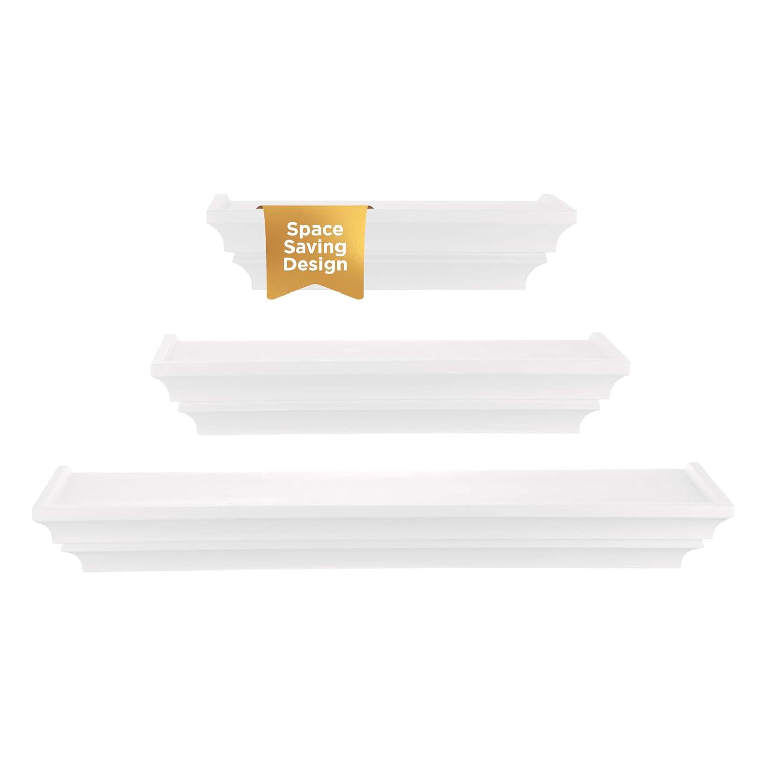 kieragrace KG Traditional  Madison Shelves  Set of 3 White Engineered Wood