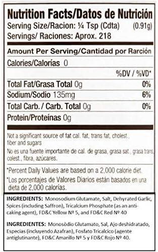 Badia Sazon Con Azafran, Spices & Seasoning, 7 oz Bottle