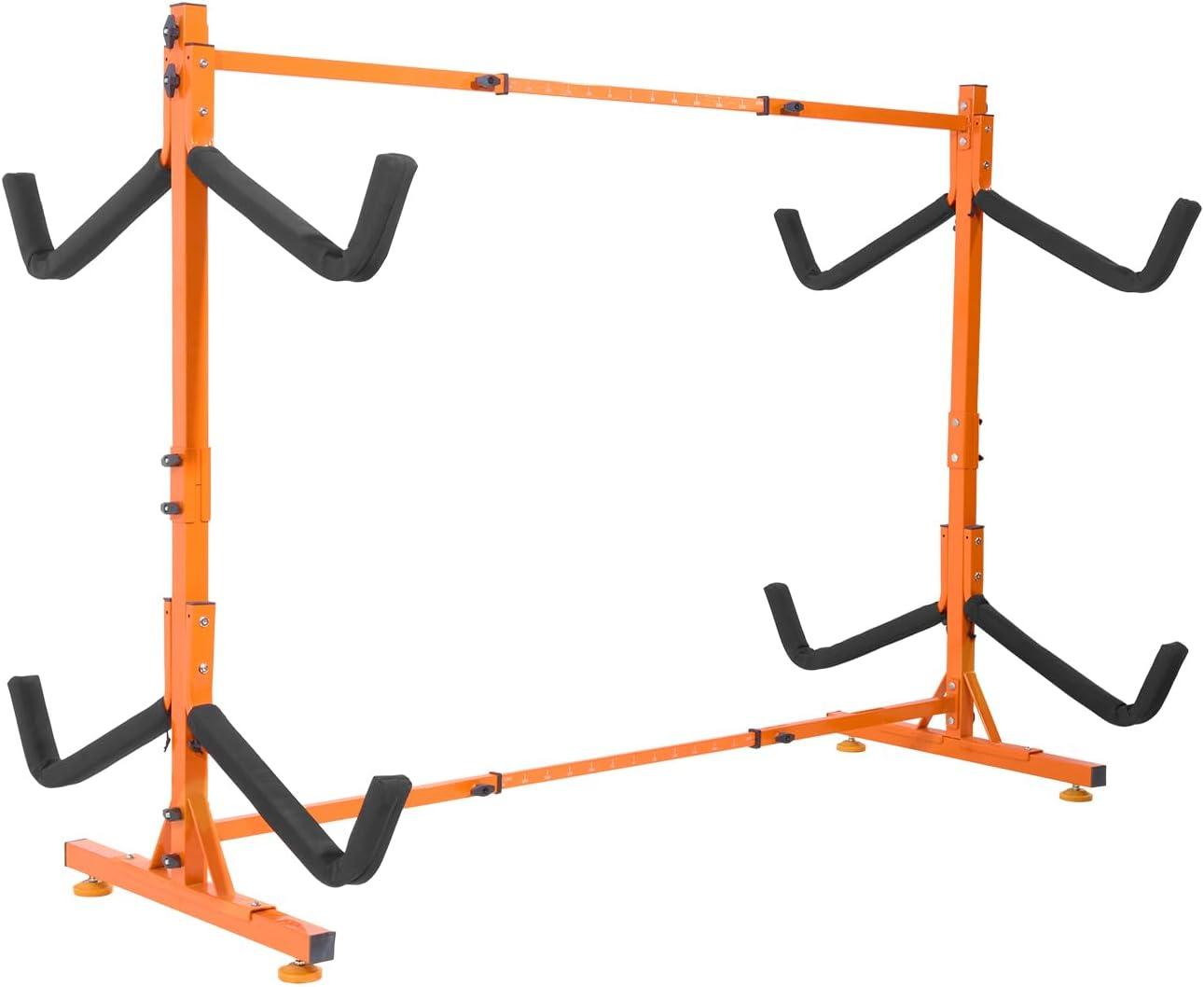 VEVOR Steel Freestanding Adjustable Kayak Rack DLS4G0000000D8BUTV0