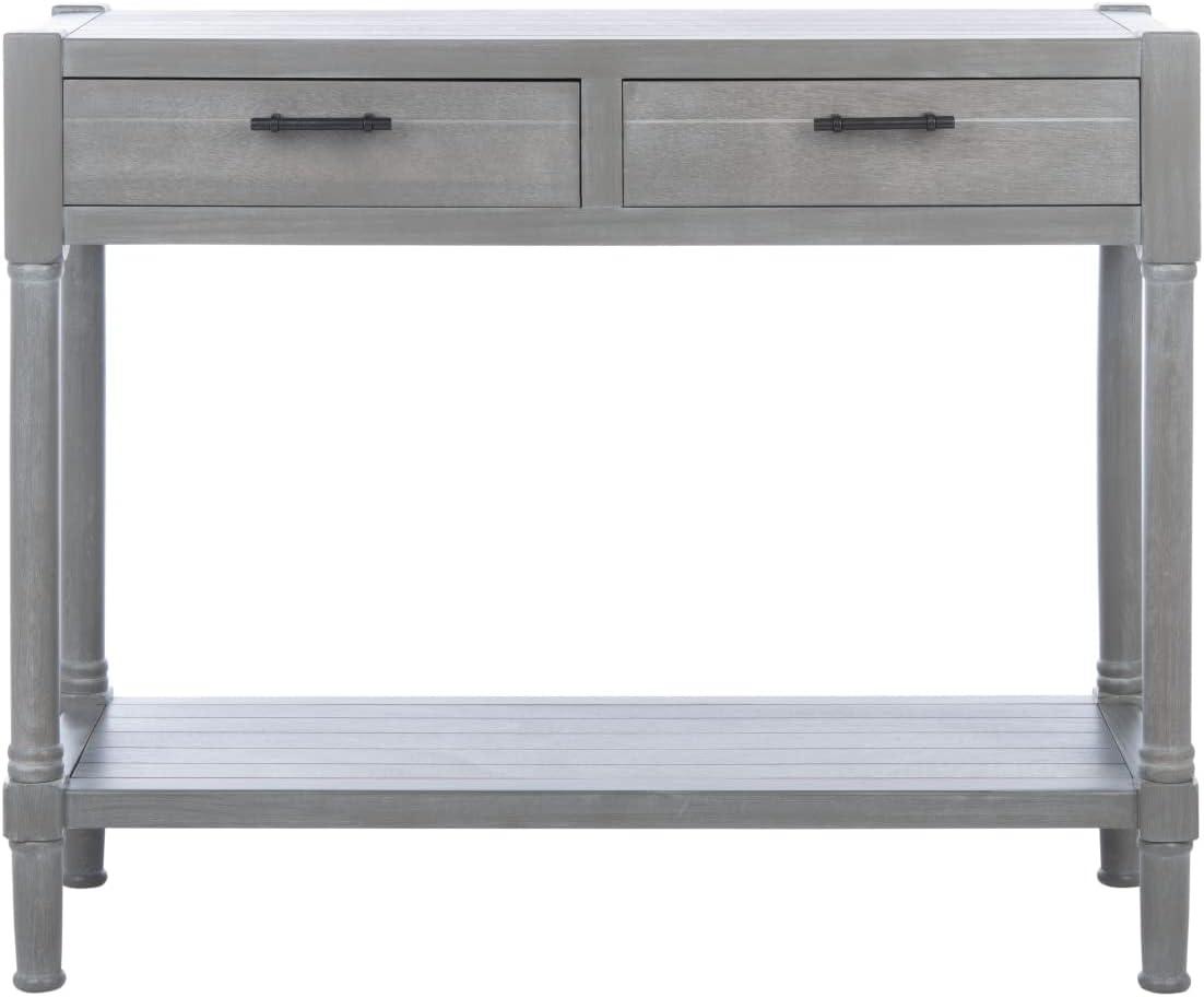 Filbert 2 Drawer Console Table - White Washed Grey - Safavieh