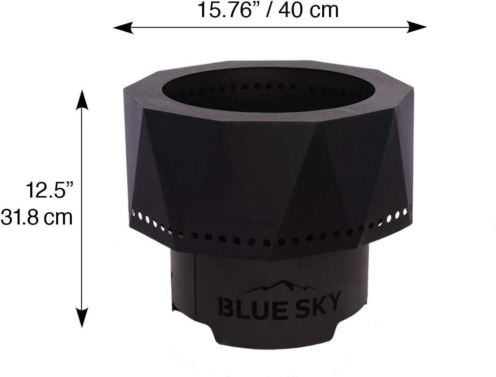 Blue Sky Outdoor Living Round Steel Wood Burning Smokeless Fire Pit