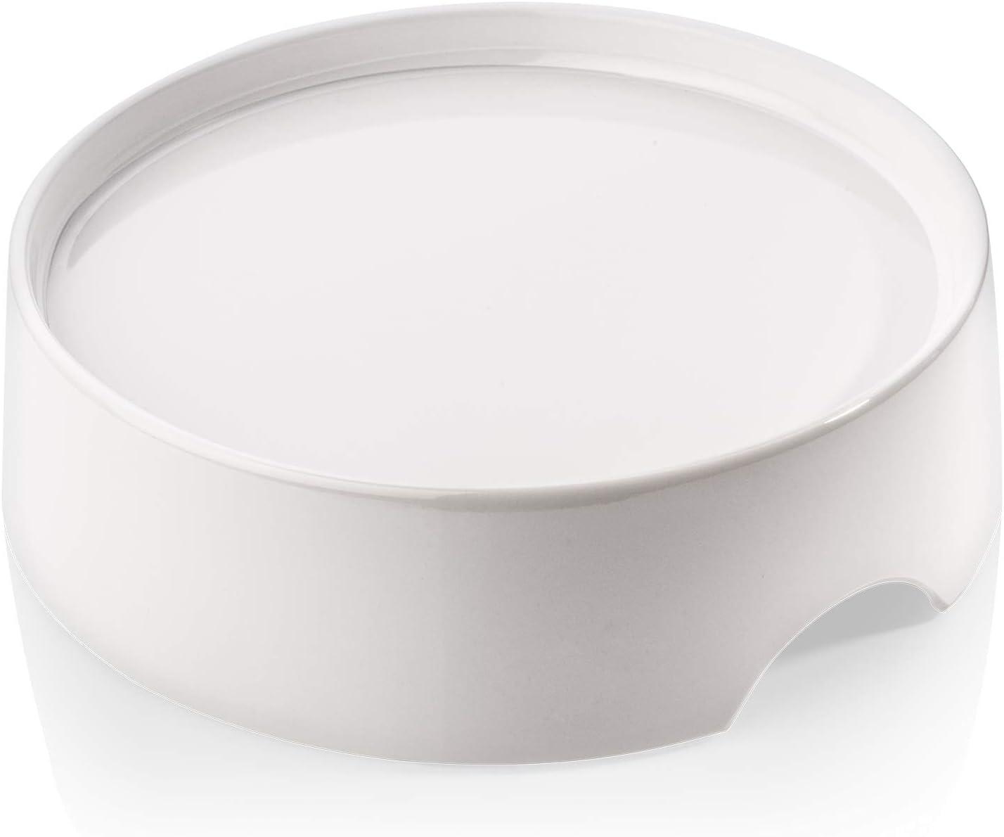 CatGuru Food Table for Cat Bowl, Marshmallow