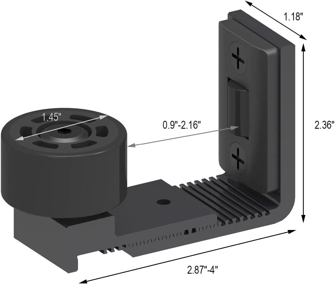 Upgrade Sliding Barn Door Bottom Adjustable Floor Guide Wall Mount Flush Sawtooth Design, Super Smoothly and Quietly, Easy Installation, 2 Pack
