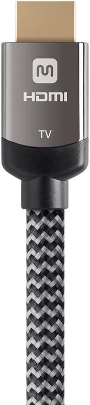 Monoprice HDMI Cable - 30 Feet - Gray | High Speed, Active Chipset, 4K@60Hz, 18Gbps, HDR, 28AWG, YUV, 4:4:4, CL3 - Luxe Series