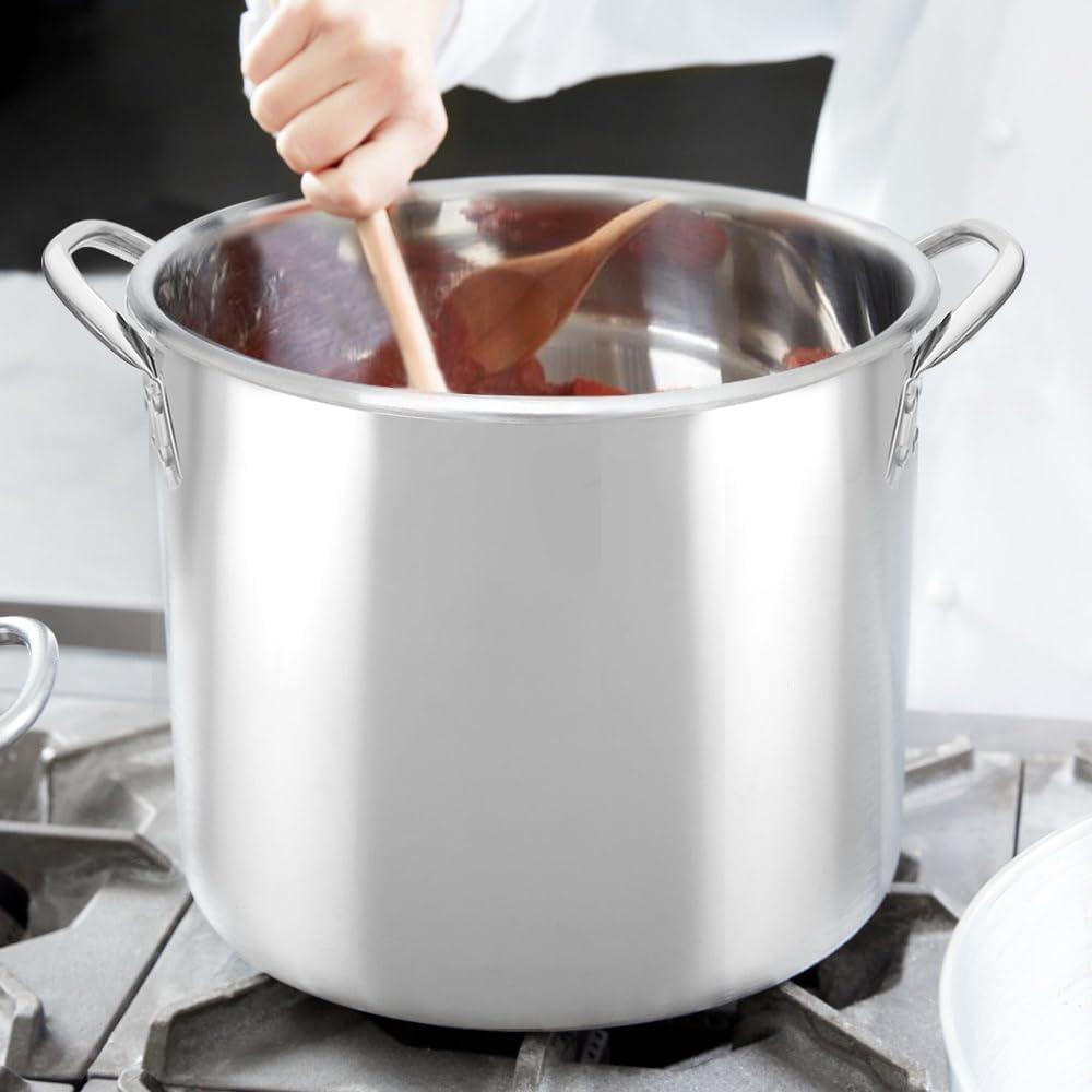 Bene Casa 8 Quart Silver Stainless Steel Stock Pot