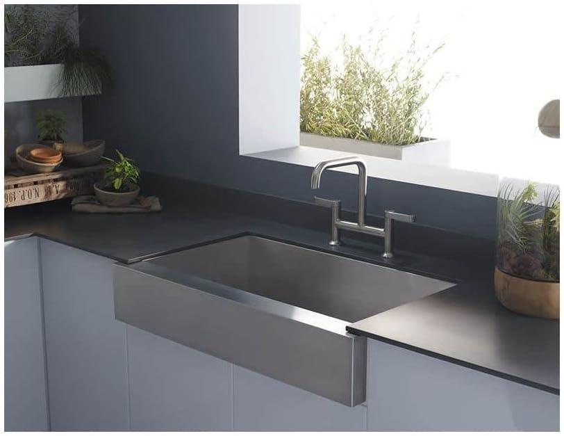 Vault™ Under-Mount Single-Bowl Kitchen Sink, Stainless Steel with Shortened Apron-Front for 30" Cabinet