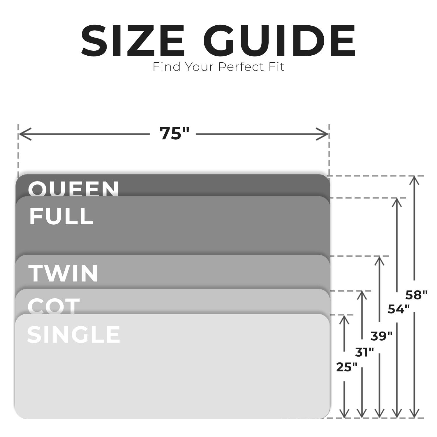 Cozzzi Trifold Mattress for Floor and Traveling with Removable Cover - Lightweight and Portable Mattress for Adults & Kids - Compact and Easy to Storage (75in x 31in x 4in)