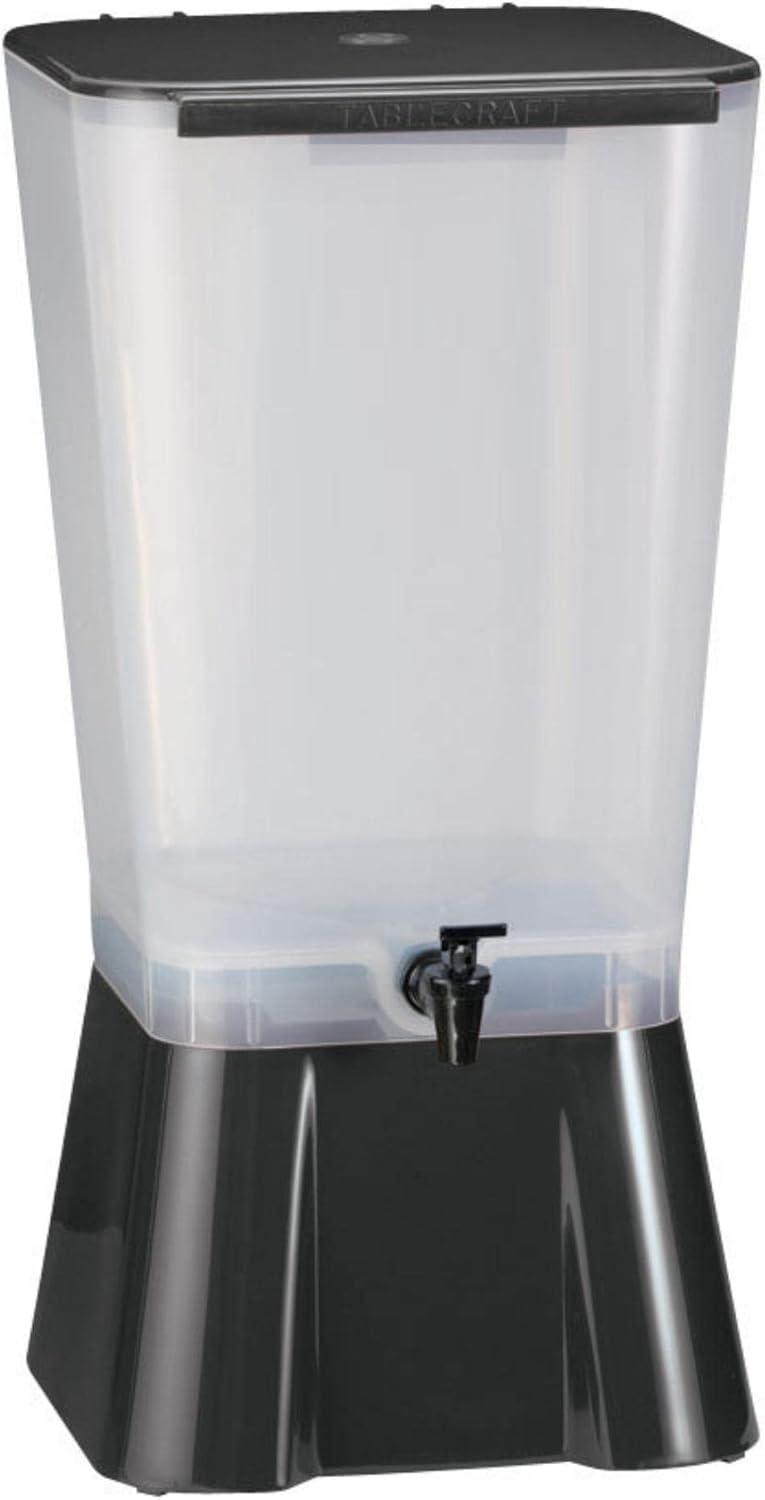Black and Clear Polypropylene 5 Gallon Beverage Dispenser