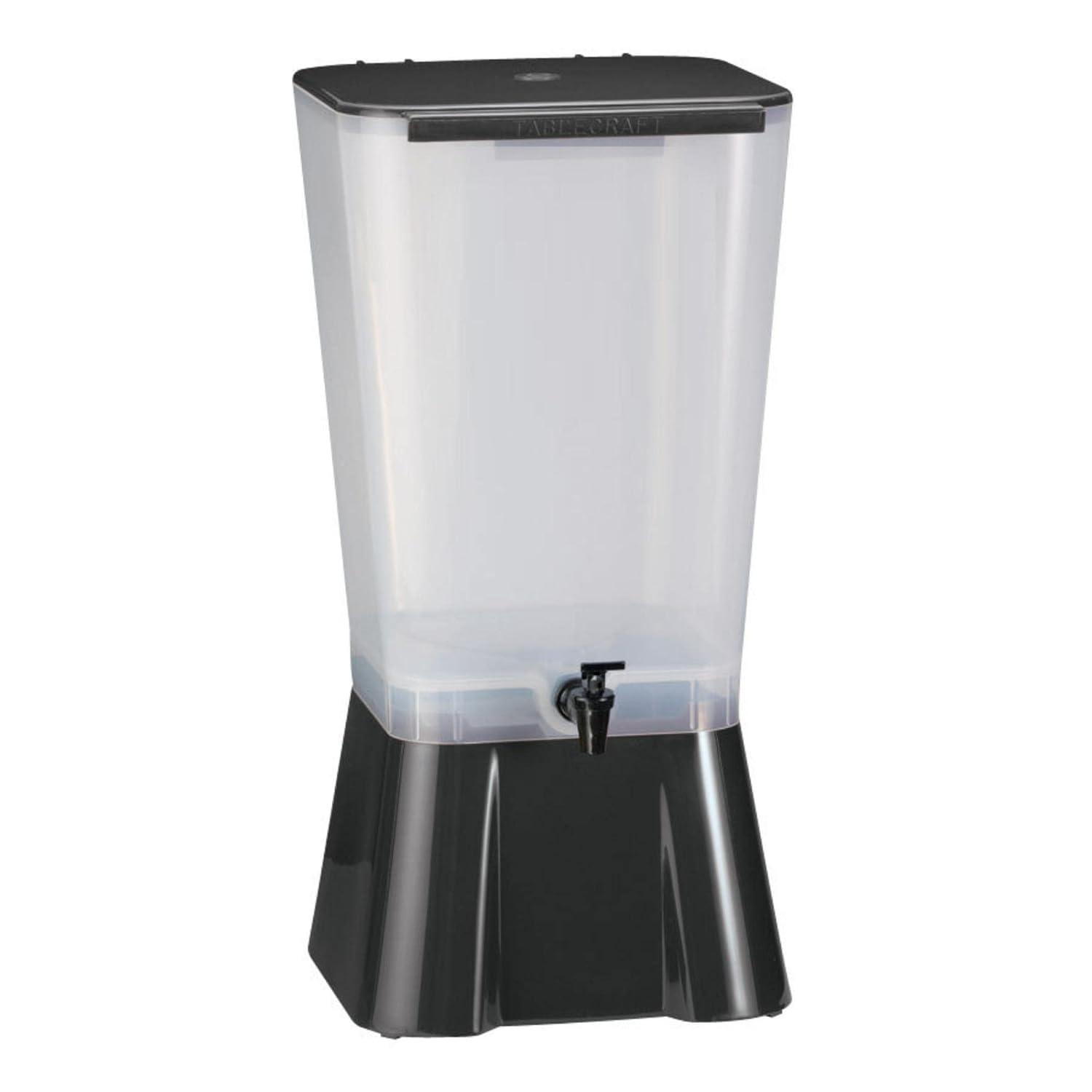 Black and Clear Polypropylene 5 Gallon Beverage Dispenser