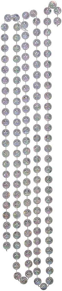 15-Foot Clear Iridescent Beaded Christmas Garland