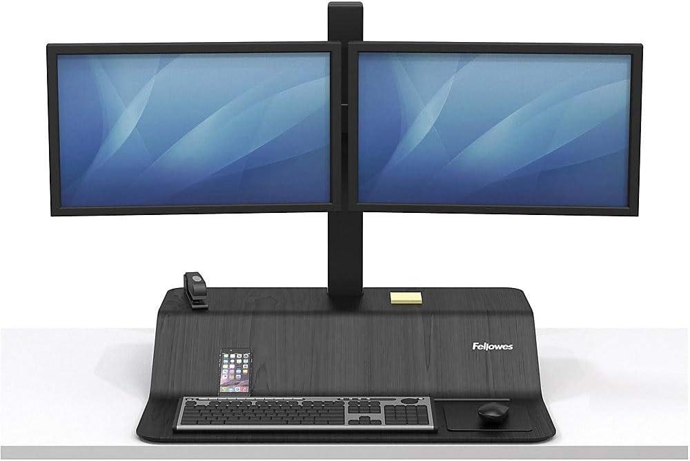 Fellowes 8082001 Lotus VE Sit Stand Workstation - Black