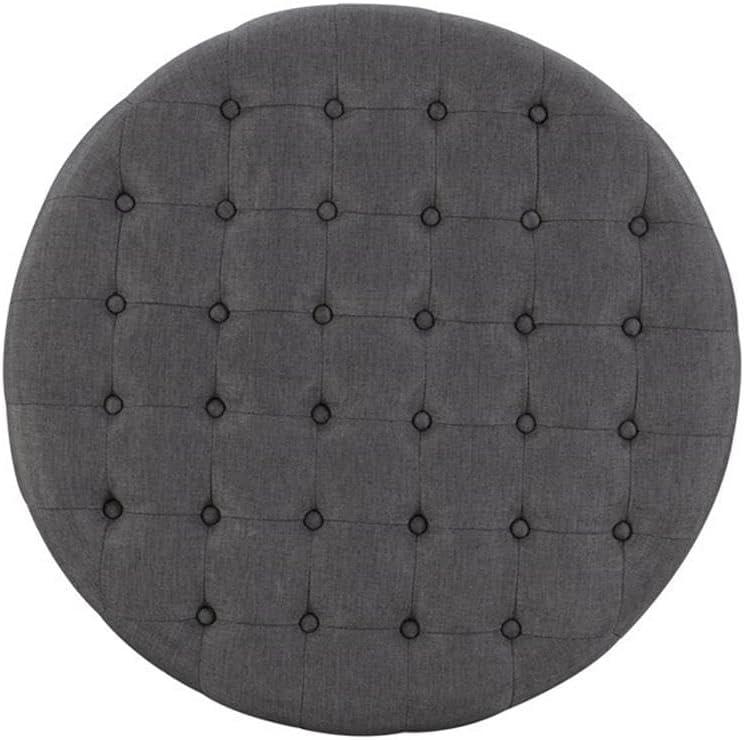 Isabelle Round Tufted Ottoman - Linon