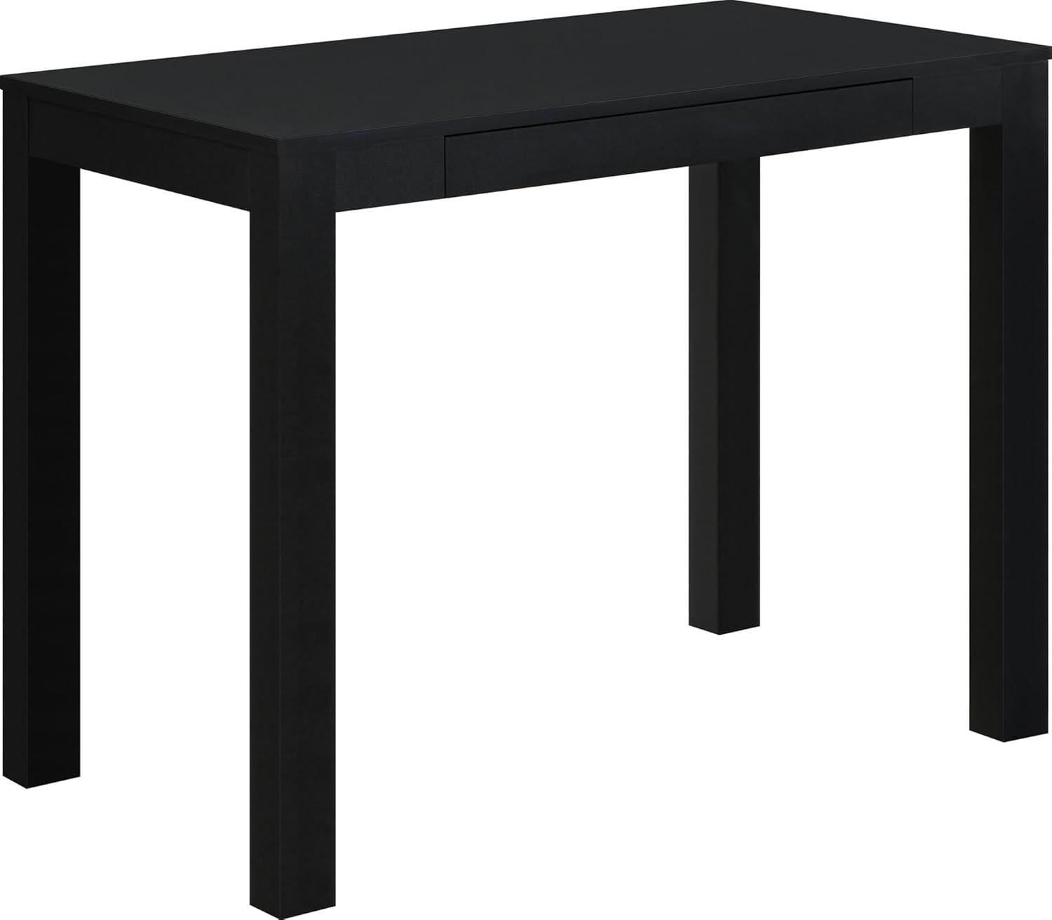 Sleek Minimalist Black Parsons Desk with Storage Drawer