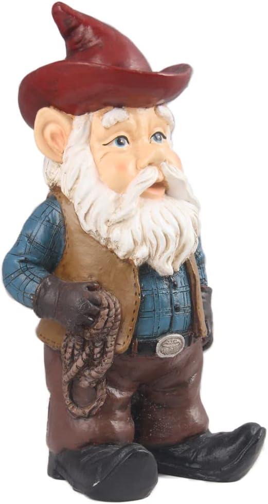 Wild West Cowboy Gnome Garden Statue