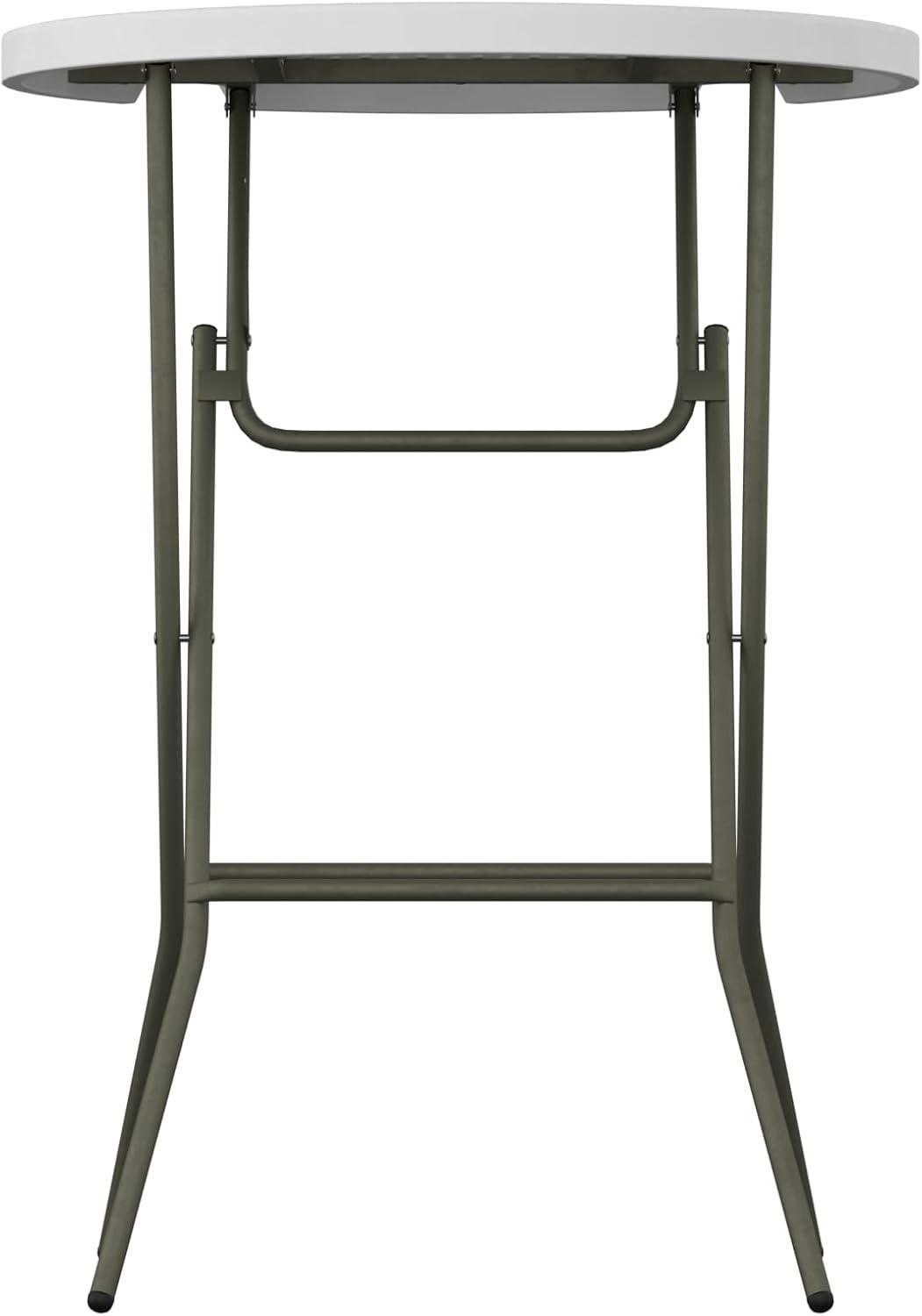 Norwood Commercial Furniture Round Blow-Molded Plastic Indoor/Outdoor Folding Training Table