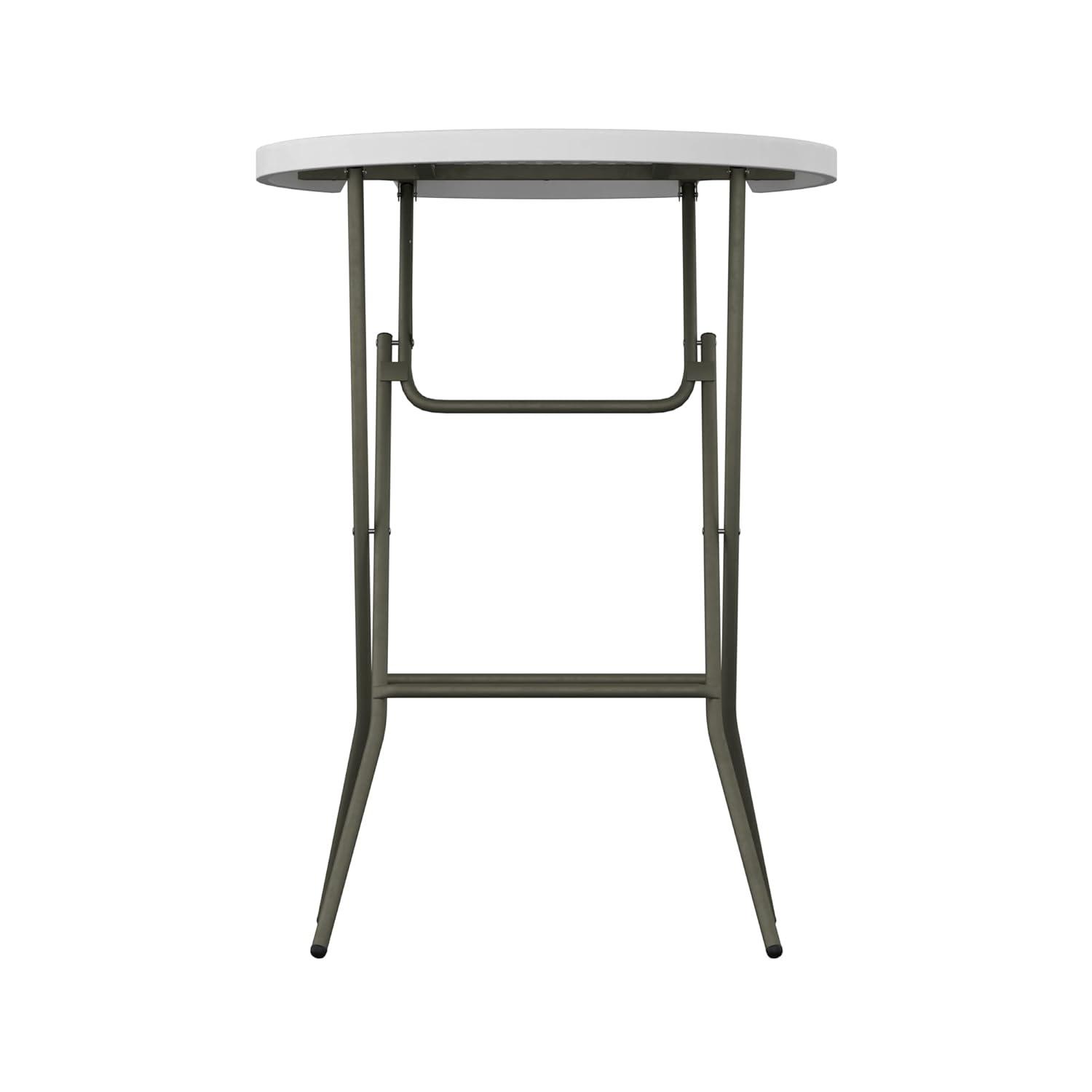 Norwood Commercial Furniture Round Blow-Molded Plastic Indoor/Outdoor Folding Training Table