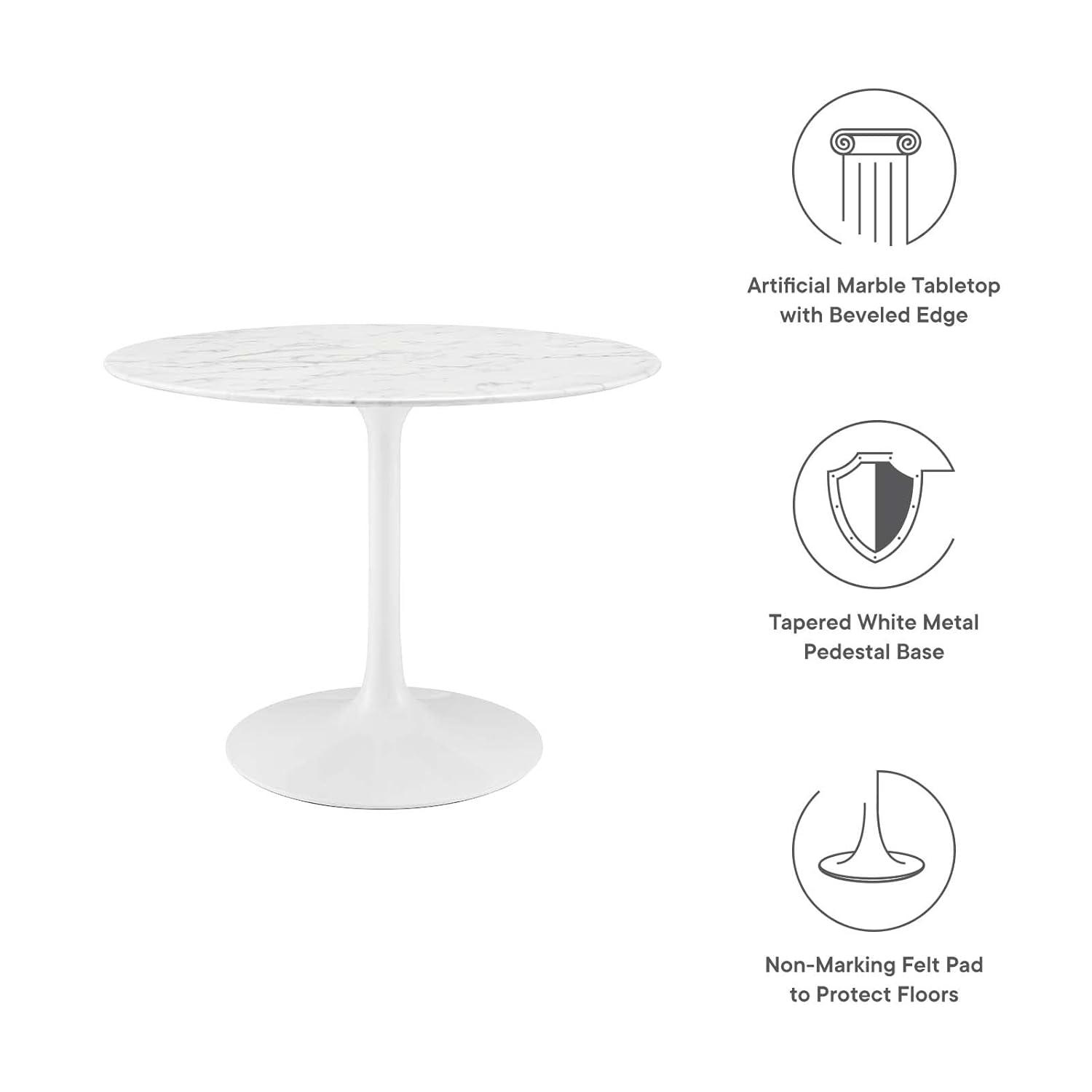 Modway Modway Lippa Oval Artificial Marble Dining Table