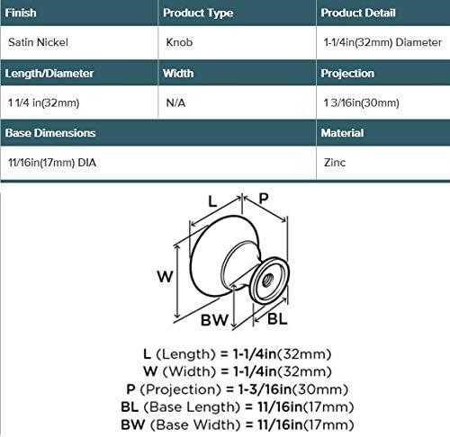 Allison 1 1/4" Diameter Mushroom Knob