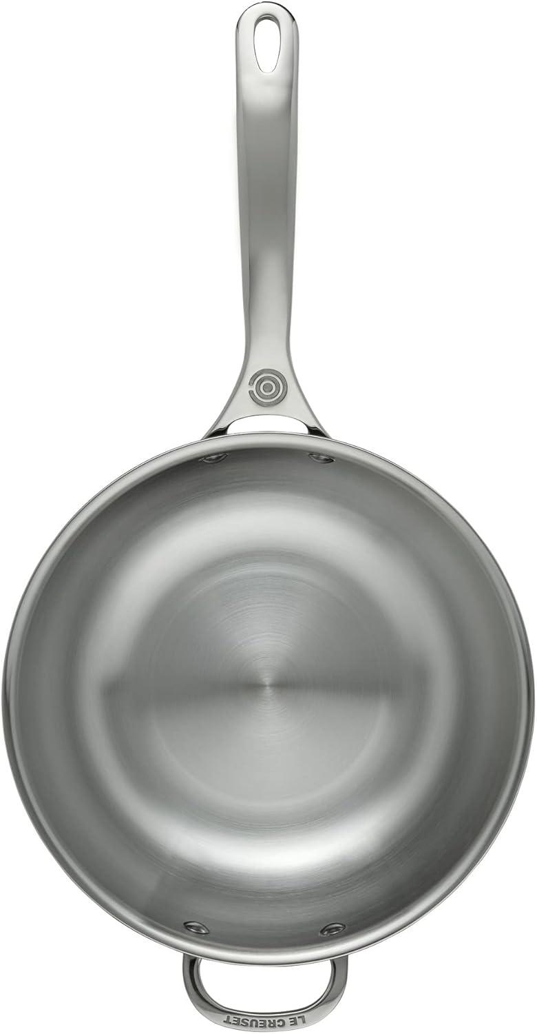 Le Creuset Stainless Steel Saucier Pan with Lid