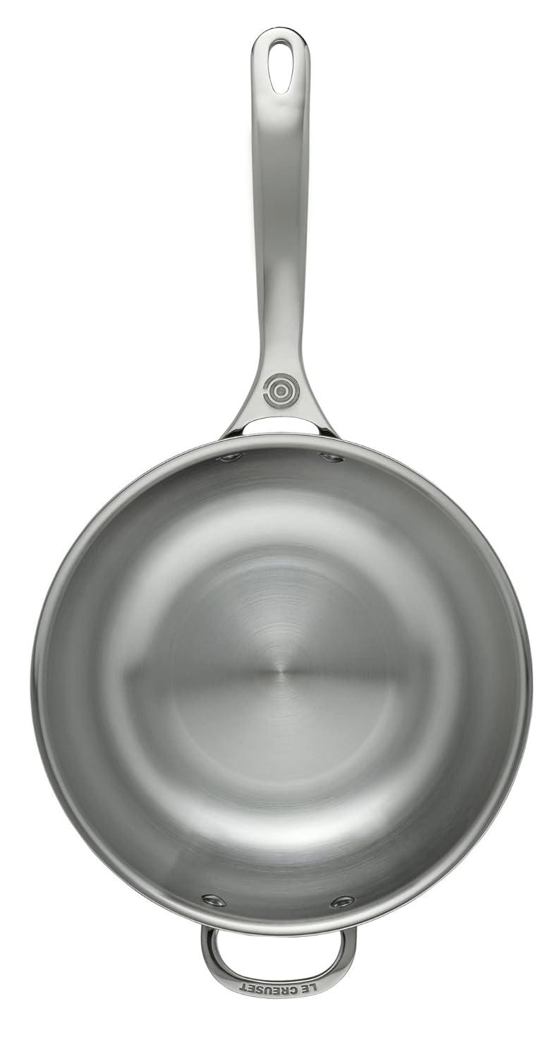 Le Creuset Stainless Steel Saucier Pan with Lid