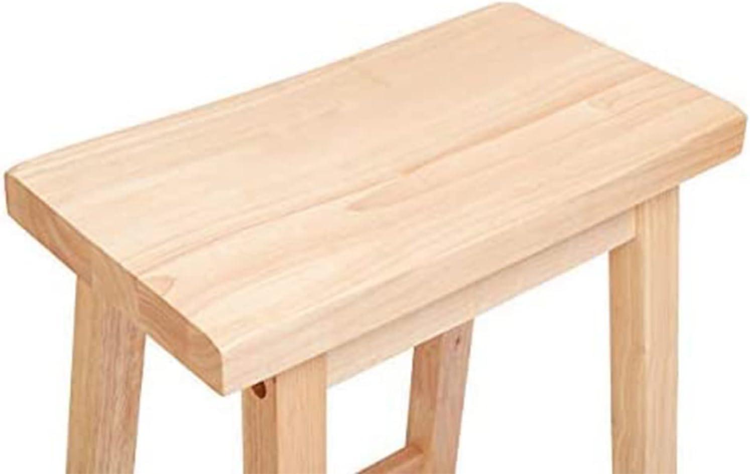 Natural Wood Saddle-Seat 30" Backless Counter Stool