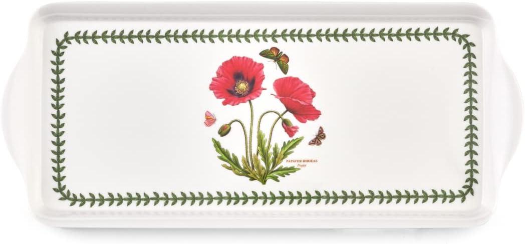 Botanic Garden Melamine Sandwich Tray with Poppy Design