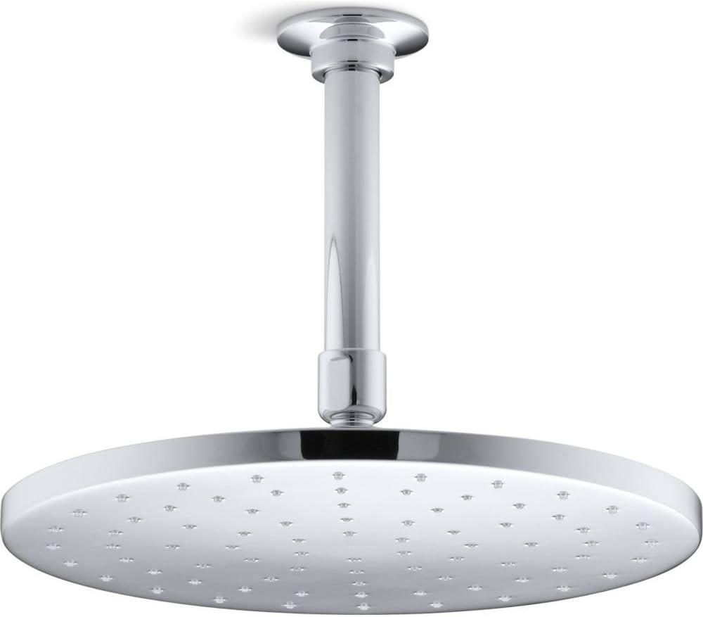 Polished Chrome 10" Round Ceiling Mounted Rain Showerhead