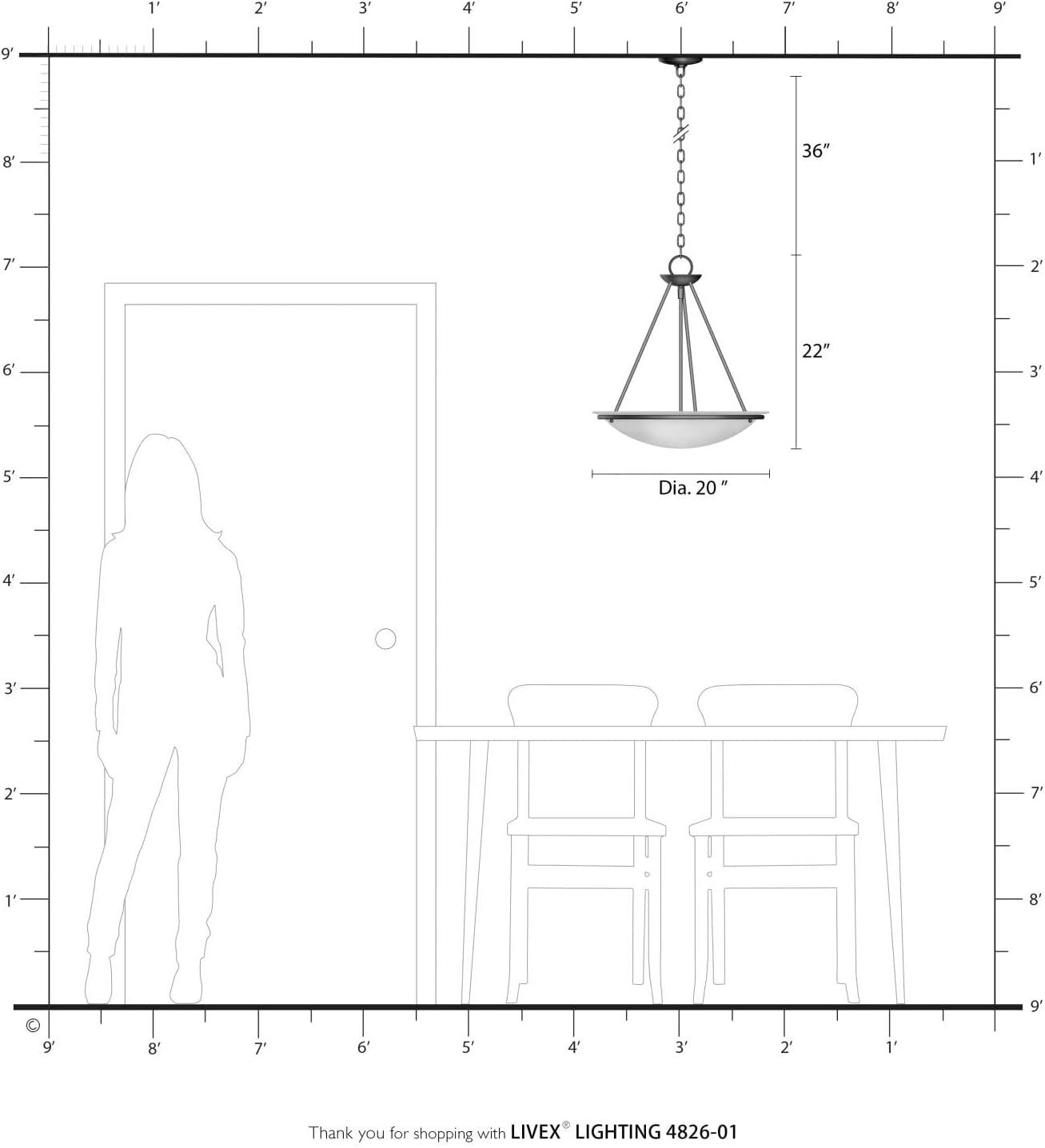 Livex Lighting Newburgh 3 - Light Pendant in  Antique Brass