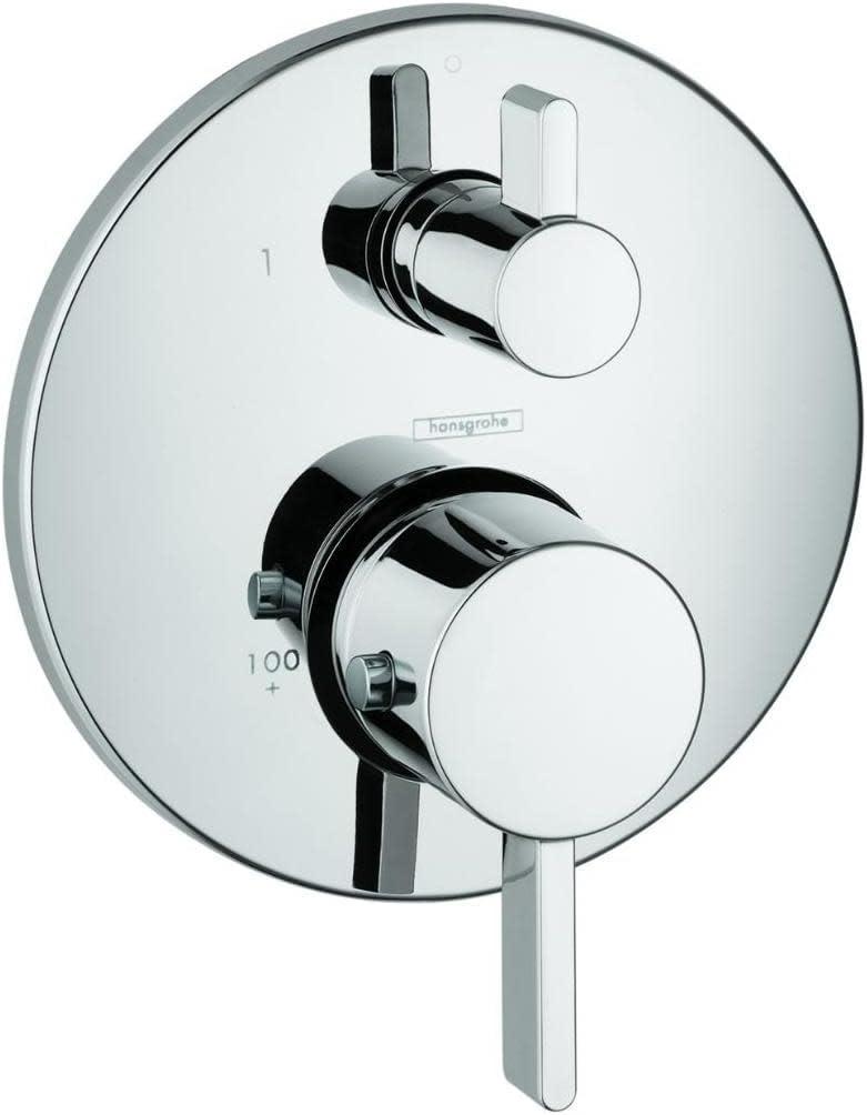 Ecostat S Thermostatic Volume Control and Diverter Faucet Trim with Lever Handle