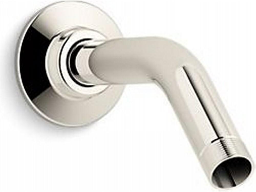 Vibrant Polished Nickel Wall-Mounted Shower Arm with Flange