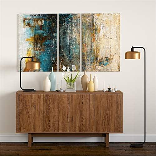 Evelyn&Zoe Cadmus 57" Tall Floor Lamp with Metal shade in Blackened Bronze/Brass/Brass