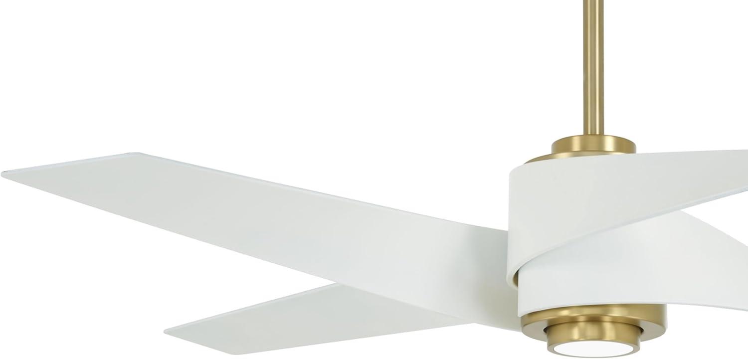 60" 4 - Blade LED Standard Ceiling Fan with Remote Control and Light Kit Included