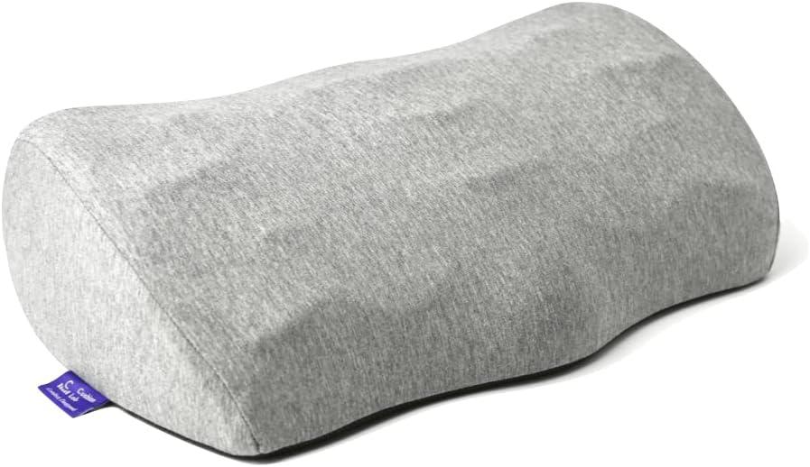 Light Grey Ergonomic Memory Foam Foot Rest with Massage Ridge