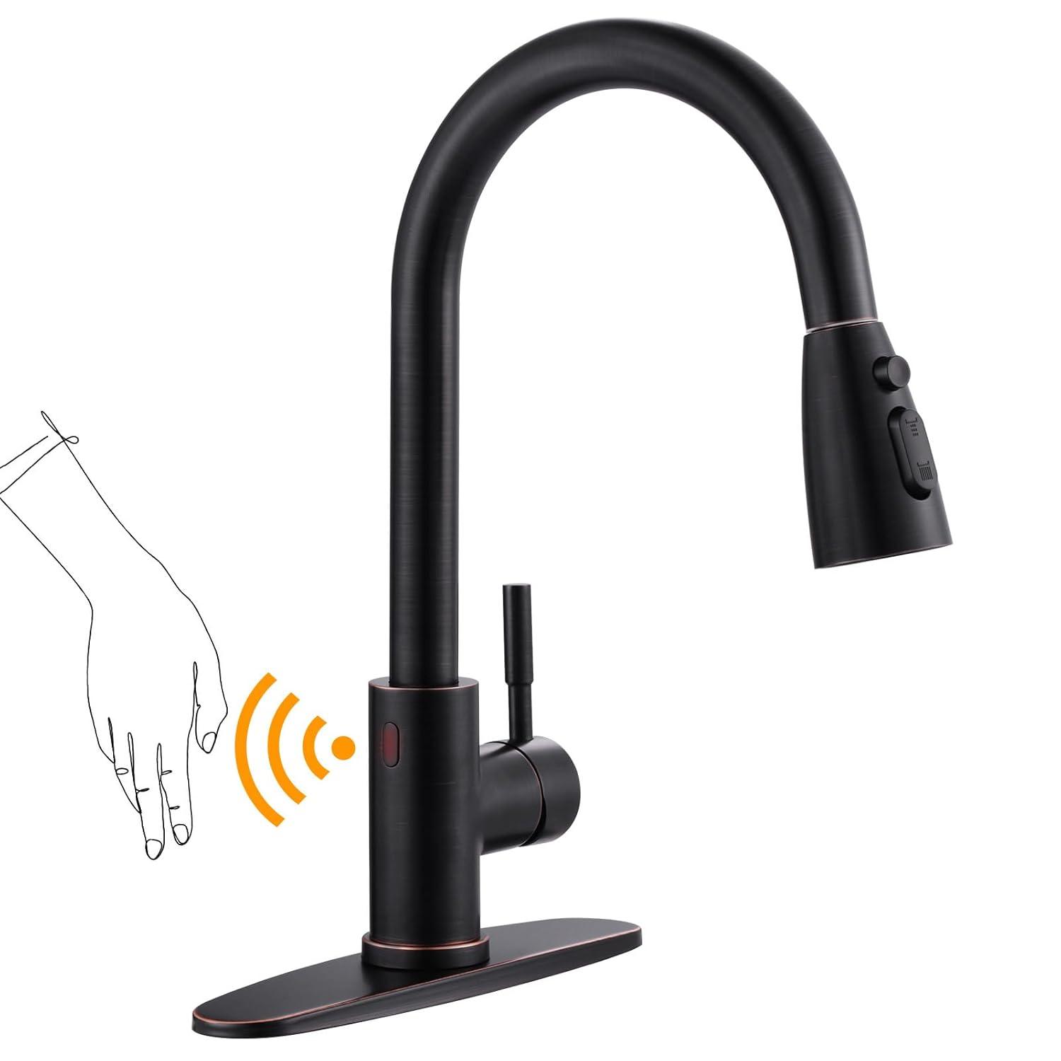 ARCORA ARCORA Stainless Steel  Single Handle Pull-Down Sprayer Kitchen Faucet Set with Touchless Sensor AR7100301RB-DC