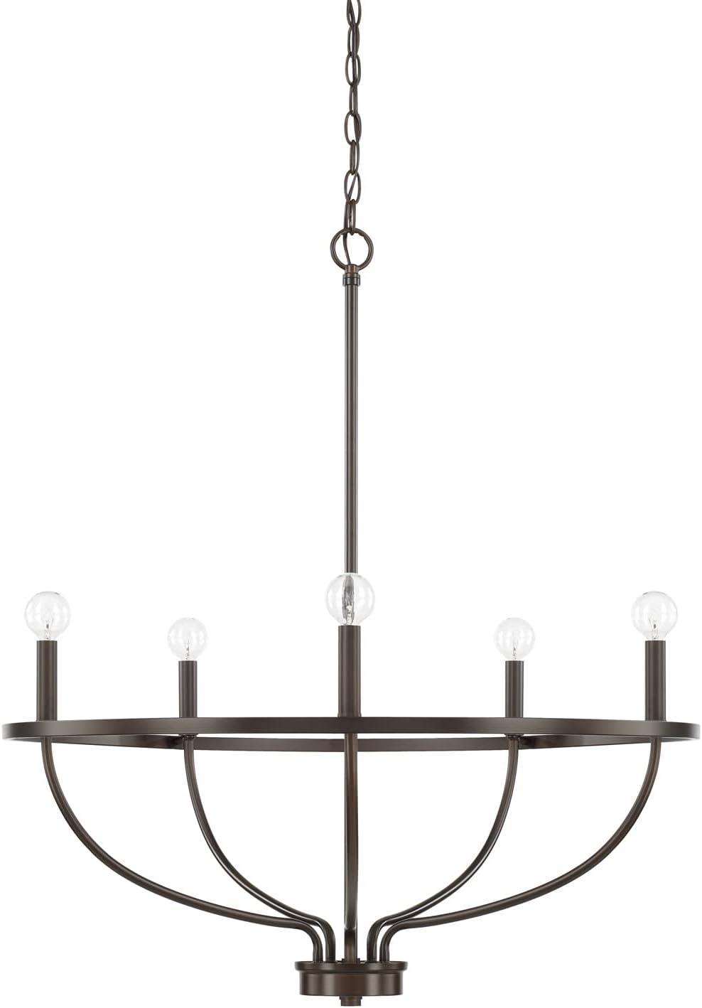 Greyson Urban Bronze 5-Light Taper Candle Chandelier