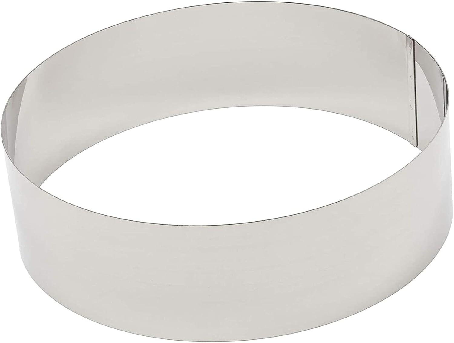 4 Piece Cake Rings for Baking Set, Stainless Steel Round Cutters for Cake Molding, Mousse, Pastries (6, 8, 10, 12 Inch)