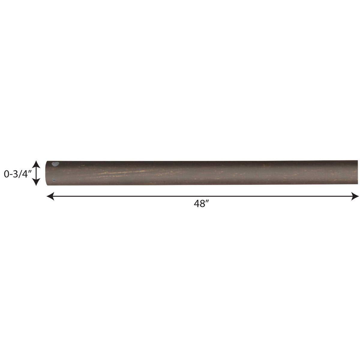 P2607-20-Progress Lighting-AirPro Fan Downrod - Downrod for Progress Brand Fans-48 Inch Down Rod Length-Antique Bronze Finish