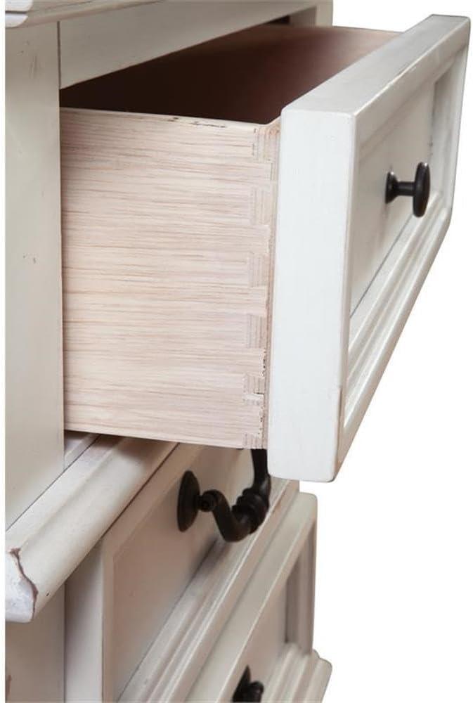 American Woodcrafters Stonebrook 3-Drawer Antique White Wood Nightstand