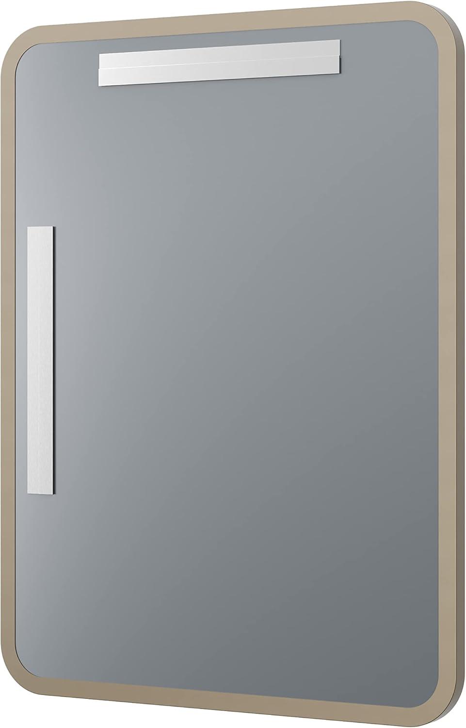 Better Bevel 30" x 40" Silver Metal Framed Mirror | Rectangle Bathroom Wall Mirror | Rounded Corner